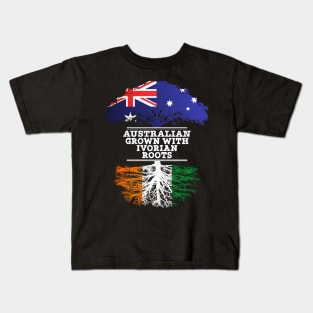 Australian Grown With Ivorian Roots - Gift for Ivorian With Roots From Ivory Coast Kids T-Shirt